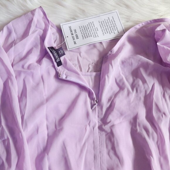 NWT Roman's Light Purple Embellished Long Sleeve Top - Picture 10 of 12
